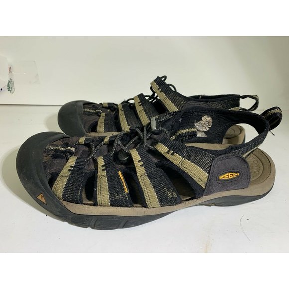 Keen Men\'s Newport H2 Sandal,Black, yellow 10.5 M main image 7